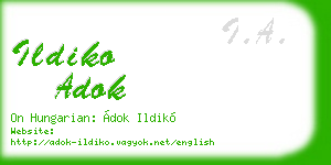 ildiko adok business card